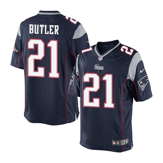 New England Patriots Malcolm Butler Official Nike Navy Blue Elite Youth Home NFL Jersey