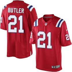 New England Patriots Malcolm Butler Official Nike Red Elite Youth Alternate NFL Jersey
