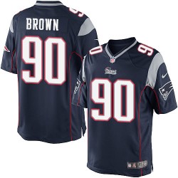 New England Patriots Malcom Brown Official Nike Navy Blue Limited Adult Home NFL Jersey