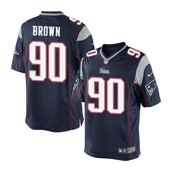 New England Patriots Malcom Brown Official Nike Navy Blue Limited Adult Home NFL Jersey
