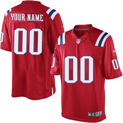Nike New England Patriots Men's Customized Limited Red Alternate Jersey