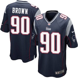 New England Patriots Malcom Brown Official Nike Navy Blue Game Youth Home NFL Jersey