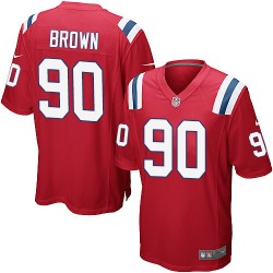New England Patriots Malcom Brown Official Nike Red Game Youth Alternate NFL Jersey