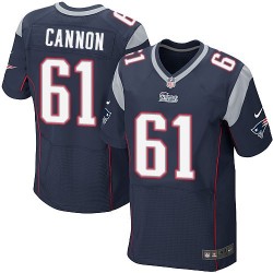 New England Patriots Marcus Cannon Official Nike Navy Blue Elite Adult Home NFL Jersey