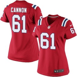 New England Patriots Marcus Cannon Official Nike Red Elite Women's Alternate NFL Jersey