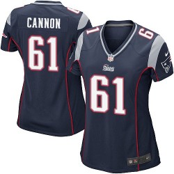 New England Patriots Marcus Cannon Official Nike Navy Blue Game Women's Home NFL Jersey