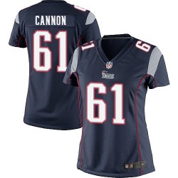 New England Patriots Marcus Cannon Official Nike Navy Blue Limited Women's Home NFL Jersey