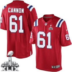 New England Patriots Marcus Cannon Official Nike Red Elite Youth Alternate Super Bowl XLIX NFL Jersey