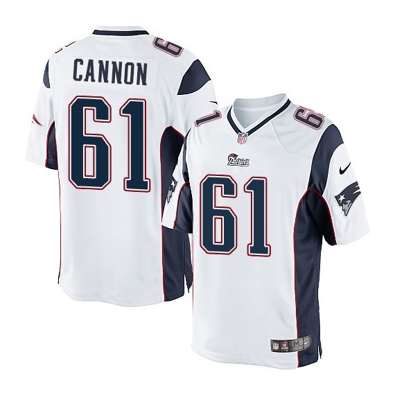 New England Patriots Marcus Cannon Official Nike White Elite Youth Road NFL Jersey