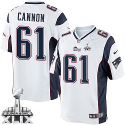 New England Patriots Marcus Cannon Official Nike White Elite Youth Road Super Bowl XLIX NFL Jersey