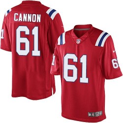 New England Patriots Marcus Cannon Official Nike Red Limited Youth Alternate NFL Jersey