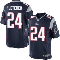 New England Patriots Bradley Fletcher Official Nike Navy Blue Limited Youth Home NFL Jersey