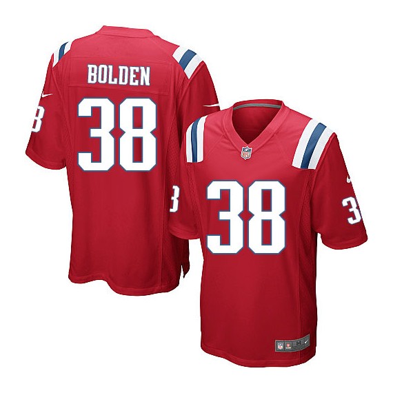 New England Patriots Brandon Bolden Official Nike Red Game Adult Alternate NFL Jersey