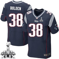 New England Patriots Brandon Bolden Official Nike Navy Blue Elite Adult Home Super Bowl XLIX NFL Jersey