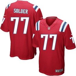 New England Patriots Nate Solder Official Nike Red Elite Youth Alternate NFL Jersey