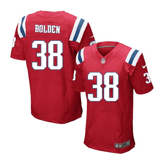New England Patriots Brandon Bolden Official Nike Red Elite Adult Alternate NFL Jersey