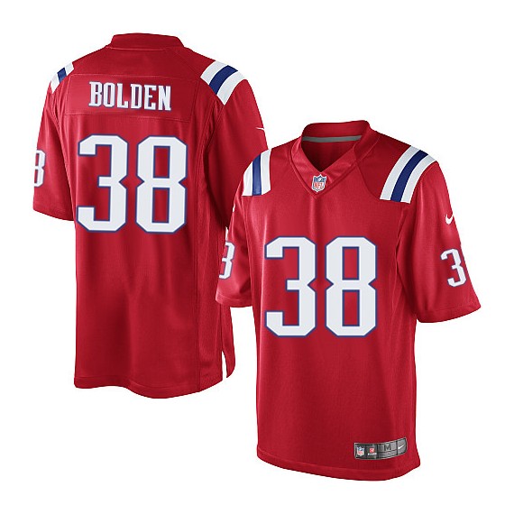 New England Patriots Brandon Bolden Official Nike Red Limited Adult Alternate NFL Jersey