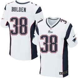 New England Patriots Brandon Bolden Official Nike White Elite Adult Road NFL Jersey