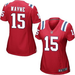 New England Patriots Reggie Wayne Official Nike Red Game Women's Alternate NFL Jersey