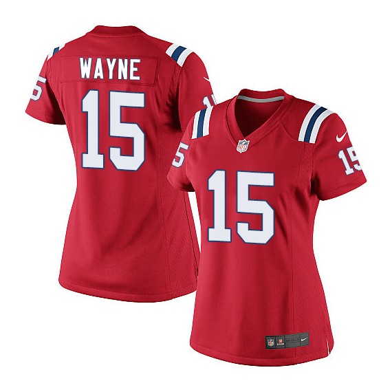 New England Patriots Reggie Wayne Official Nike Red Limited Women's Alternate NFL Jersey