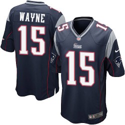 New England Patriots Reggie Wayne Official Nike Navy Blue Game Youth Home NFL Jersey