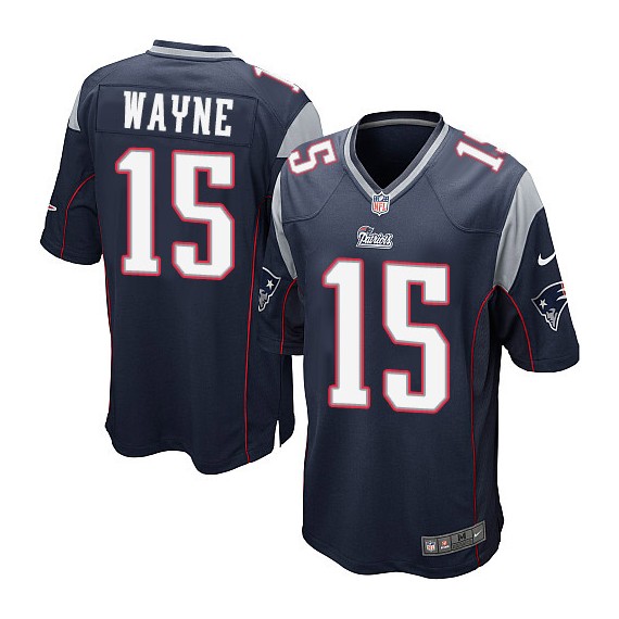 New England Patriots Reggie Wayne Official Nike Navy Blue Game Youth Home NFL Jersey