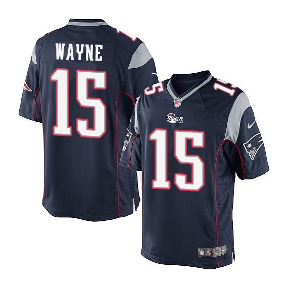 New England Patriots Reggie Wayne Official Nike Navy Blue Limited Youth Home NFL Jersey