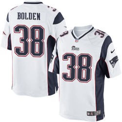 New England Patriots Brandon Bolden Official Nike White Limited Adult Road NFL Jersey
