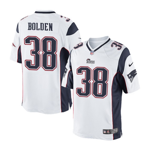 New England Patriots Brandon Bolden Official Nike White Limited Adult Road NFL Jersey