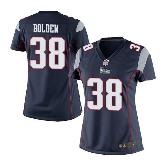New England Patriots Brandon Bolden Official Nike Navy Blue Elite Women's Home NFL Jersey
