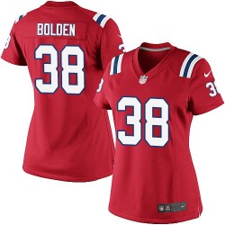 New England Patriots Brandon Bolden Official Nike Red Elite Women's Alternate NFL Jersey