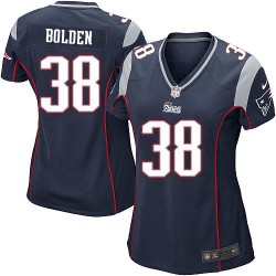 New England Patriots Brandon Bolden Official Nike Navy Blue Game Women's Home NFL Jersey