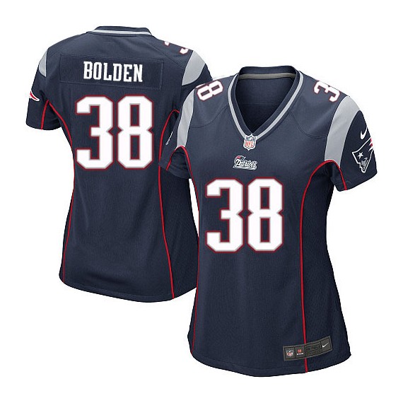 New England Patriots Brandon Bolden Official Nike Navy Blue Game Women's Home NFL Jersey