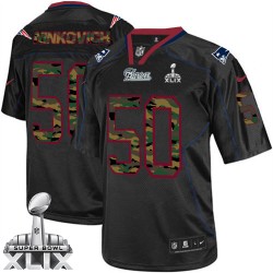 New England Patriots Rob Ninkovich Official Nike Black Elite Adult Camo Fashion Super Bowl XLIX NFL Jersey