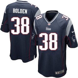 New England Patriots Brandon Bolden Official Nike Navy Blue Elite Youth Home NFL Jersey