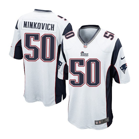 New England Patriots Rob Ninkovich Official Nike White Game Adult Road NFL Jersey
