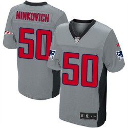 New England Patriots Rob Ninkovich Official Nike Grey Shadow Limited Adult NFL Jersey