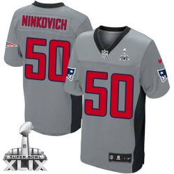 New England Patriots Rob Ninkovich Official Nike Grey Shadow Limited Adult Super Bowl XLIX NFL Jersey