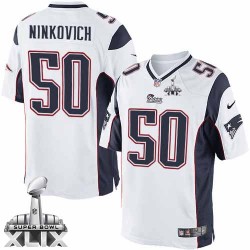 New England Patriots Rob Ninkovich Official Nike White Limited Adult Road Super Bowl XLIX NFL Jersey