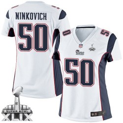 New England Patriots Rob Ninkovich Official Nike White Elite Women's Road Super Bowl XLIX NFL Jersey