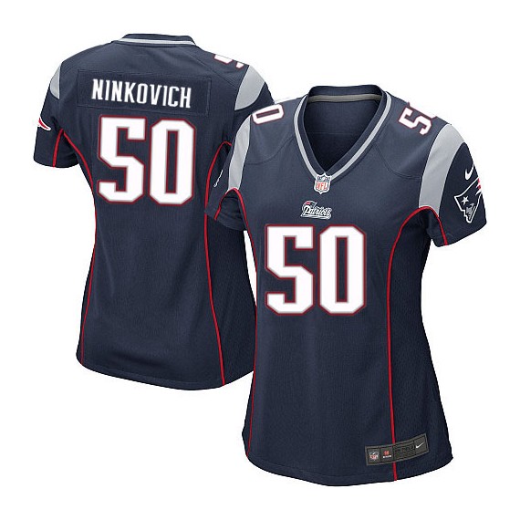New England Patriots Rob Ninkovich Official Nike Navy Blue Game Women's Home NFL Jersey