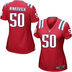 New England Patriots Rob Ninkovich Official Nike Red Game Women's Alternate NFL Jersey