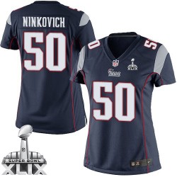 New England Patriots Rob Ninkovich Official Nike Navy Blue Limited Women's Home Super Bowl XLIX NFL Jersey