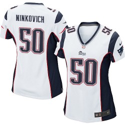 New England Patriots Rob Ninkovich Official Nike White Limited Women's Road NFL Jersey