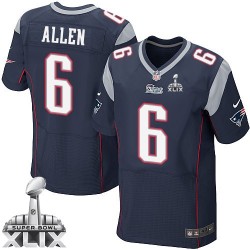 New England Patriots Ryan Allen Official Nike Navy Blue Elite Adult Home Super Bowl XLIX NFL Jersey