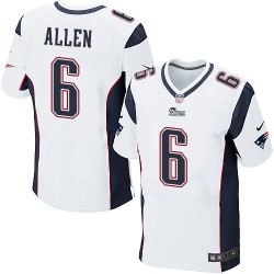 New England Patriots Ryan Allen Official Nike White Elite Adult Road NFL Jersey