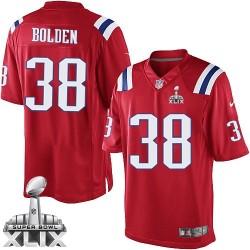 New England Patriots Brandon Bolden Official Nike Red Elite Youth Alternate Super Bowl XLIX NFL Jersey