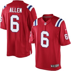 New England Patriots Ryan Allen Official Nike Red Limited Adult Alternate NFL Jersey