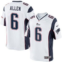 New England Patriots Ryan Allen Official Nike White Limited Adult Road NFL Jersey