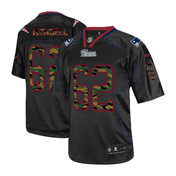 New England Patriots Ryan Wendell Official Nike Black Elite Adult Camo Fashion NFL Jersey